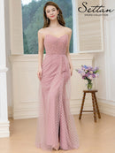 ERUKEI/S36103/エルケイ/ワンピース/チュールレース/ベアトップ/ビスチェ/ハート/スリット/マーメイド/ロングドレス