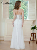 ERUKEI/S36103/エルケイ/ワンピース/チュールレース/ベアトップ/ビスチェ/ハート/スリット/マーメイド/ロングドレス