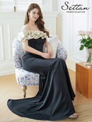 ERUKEI/S36109/エルケイ/ロングドレス/オフショルダー/メタリック/シャーリング/マーメイド/タイト