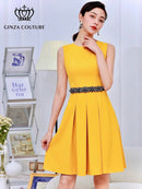 ERUKEI/C32112/ワンピース/パーティ/結婚式/二次会/ミニドレス/ノースリーブ/カラードレス