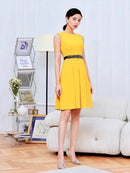 ERUKEI/C32112/ワンピース/パーティ/結婚式/二次会/ミニドレス/ノースリーブ/カラードレス