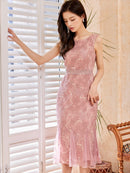 ERUKEI/C32131/ワンピース/パーティ/結婚式/二次会/ナイトドレス/キャバドレス/マーメイドライン