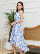 C33160/ERUKEI/ワンピース/パーティ/結婚式/二次会/花柄プリント/ミディアム