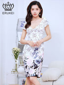 E32023/タイトライン/ミニドレスワンピース/花柄