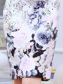 E32023/タイトライン/ミニドレスワンピース/花柄