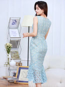 ERUKEI/E32101/ワンピース/パーティ/結婚式/二次会/ナイトドレス/キャバドレス/ミディアムドレス