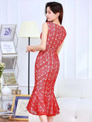 ERUKEI/E32101/ワンピース/パーティ/結婚式/二次会/ナイトドレス/キャバドレス/ミディアムドレス