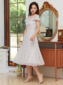 ERUKEI/S2520/ワンピース/パーティ/結婚式/二次会/ミディアムドレス/チェック/KT