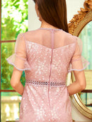 ERUKEI|S2521/ワンピース/パーティ/結婚式/二次会/ミディアムドレス