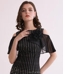 ERUKEI/S31247/タイト/ワンピース/パーティ/結婚式/二次会/ミニドレス/オープンショルダー