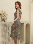 [ワンピースドレス]ERUKEI|S9902//ワンピース/レース/パーティドレス/結婚式/二次会