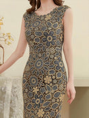 [ワンピースドレス]ERUKEI|S9902//ワンピース/レース/パーティドレス/結婚式/二次会