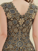 [ワンピースドレス]ERUKEI|S9902//ワンピース/レース/パーティドレス/結婚式/二次会