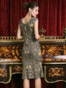 [ワンピースドレス]ERUKEI|S9902//ワンピース/レース/パーティドレス/結婚式/二次会