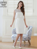 ERUKEI/E23041/エルケイ/ワンピース/ノースリーブ/レース/タイト/スリット/ミディアムドレス/