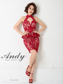 Andy|AN-OK2399/ワンピース/ミニドレス/総レース/ホルターネック