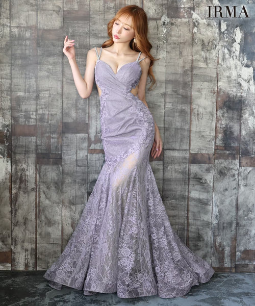 IRMA/41608/イルマ/ロングドレス/ナイトドレス/パーティードレス/キャバドレス/レース/ラメニット/マーメイド/LongDress