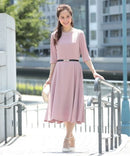 ワンピース/無地ワンピース/シンプルワンピース/大きいサイズ/ドレス/パーティドレス/結婚式/二次会/同窓会/haremode/419004