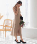 レース切替えミディ丈ドレス/321165/パーティドレス/ワンピース/レース/結婚式/二次会/同窓会