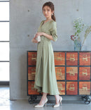 ワンピース/ワンカラーワンピース/シンプルワンピース/ロングワンピース/ドレス/パーティドレス/結婚式/二次会/同窓会/haremode/321148