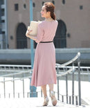 ワンピース/無地ワンピース/シンプルワンピース/大きいサイズ/ドレス/パーティドレス/結婚式/二次会/同窓会/haremode/419004