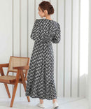 ワンピース/花柄プリント/花柄ワンピース/パーティドレス/結婚式/二次会/同窓会/haremode/321145