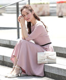 ワンピース/無地ワンピース/シンプルワンピース/大きいサイズ/ドレス/パーティドレス/結婚式/二次会/同窓会/haremode/419004