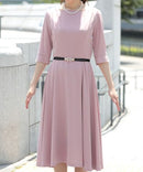 ワンピース/無地ワンピース/シンプルワンピース/大きいサイズ/ドレス/パーティドレス/結婚式/二次会/同窓会/haremode/419004