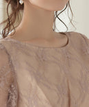 総レースウエストモチーフベルトドレス|321160|フォーマルドレス|パーティドレス|ロングドレス|ワンピース