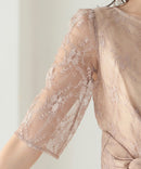 総レースウエストモチーフベルトドレス|321160|フォーマルドレス|パーティドレス|ロングドレス|ワンピース