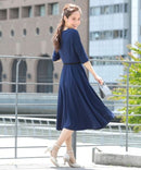 ワンピース/無地ワンピース/シンプルワンピース/大きいサイズ/ドレス/パーティドレス/結婚式/二次会/同窓会/haremode/419004