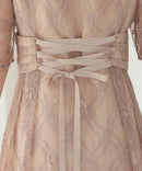 総レースウエストモチーフベルトドレス|321160|フォーマルドレス|パーティドレス|ロングドレス|ワンピース