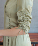 ワンピース/ワンカラーワンピース/シンプルワンピース/ロングワンピース/ドレス/パーティドレス/結婚式/二次会/同窓会/haremode/321148