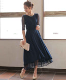 haremode|320141|フォーマルドレス|パーティドレス|ワンピース|ドレス|レース|結婚式|二次会|同窓会|成人式|大きいサイズ有