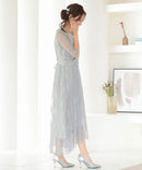 総レースウエストモチーフベルトドレス|321160|フォーマルドレス|パーティドレス|ロングドレス|ワンピース