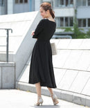 ワンピース/無地ワンピース/シンプルワンピース/大きいサイズ/ドレス/パーティドレス/結婚式/二次会/同窓会/haremode/419004