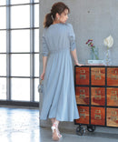 ワンピース/ワンカラーワンピース/シンプルワンピース/ロングワンピース/ドレス/パーティドレス/結婚式/二次会/同窓会/haremode/321148