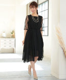 haremode|319104|フォーマルドレス|レース|パーティドレス|ワンピース|結婚式|二次会|お呼ばれ|ナイトドレス