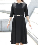 ワンピース/無地ワンピース/シンプルワンピース/大きいサイズ/ドレス/パーティドレス/結婚式/二次会/同窓会/haremode/419004