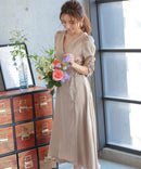 ワンピース/ワンカラーワンピース/シンプルワンピース/ロングワンピース/ドレス/パーティドレス/結婚式/二次会/同窓会/haremode/321148