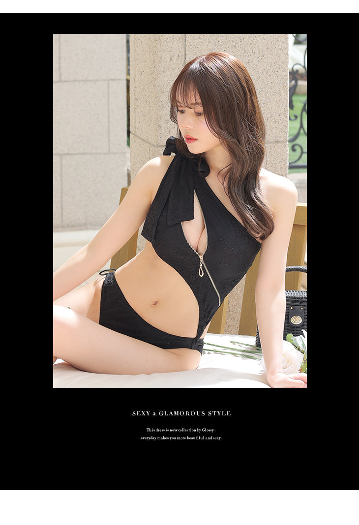 glossy 水着 スイムウェア SGSxSHEER MESH〉 ロングスリーブ T-BACKバインダースイムウェア