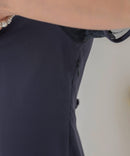 レース切替えミディ丈ドレス/321165/パーティドレス/ワンピース/レース/結婚式/二次会/同窓会