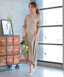 ワンピース/ワンカラーワンピース/シンプルワンピース/ロングワンピース/ドレス/パーティドレス/結婚式/二次会/同窓会/haremode/321148