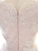 fm2484/ROBEdeFLEURS/袖ありドレス/ナイトドレス/キャバドレス/ミニドレス/フリルスカート/ワンカラー/ワンピース/ドレス