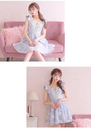 fm2484/ROBEdeFLEURS/袖ありドレス/ナイトドレス/キャバドレス/ミニドレス/フリルスカート/ワンカラー/ワンピース/ドレス