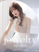 ローブドフルール/Glossy/グロッシー/ミニドレス/ジッパードレス/キャバドレス/ナイトドレス/ビジュードレス/GL2595