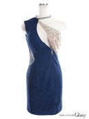 ローブドフルール/Glossy/グロッシー/ミニドレス/ジッパードレス/キャバドレス/ナイトドレス/ビジュードレス/GL2595