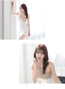 ローブドフルール/Glossy/グロッシー/ミニドレス/ジッパードレス/キャバドレス/ナイトドレス/ビジュードレス/GL2595