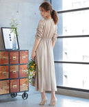 ワンピース/ワンカラーワンピース/シンプルワンピース/ロングワンピース/ドレス/パーティドレス/結婚式/二次会/同窓会/haremode/321148