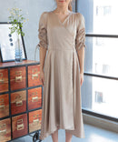 ワンピース/ワンカラーワンピース/シンプルワンピース/ロングワンピース/ドレス/パーティドレス/結婚式/二次会/同窓会/haremode/321148